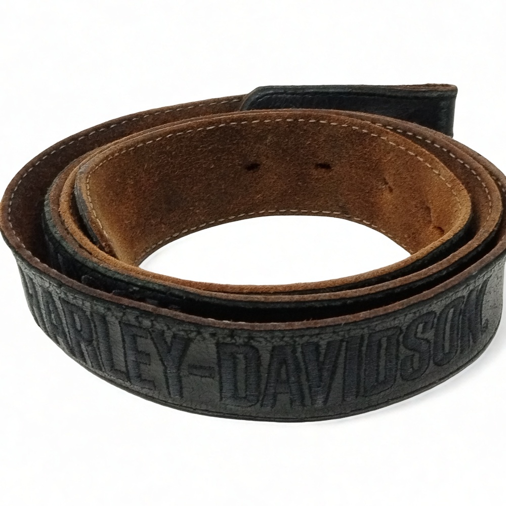 Harley-Davidson Streetwear Grunge Leather Belt Size 50 Interchangeable Strap